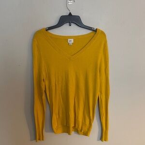 A new day mustard Yellow V-Neck Sweater size large